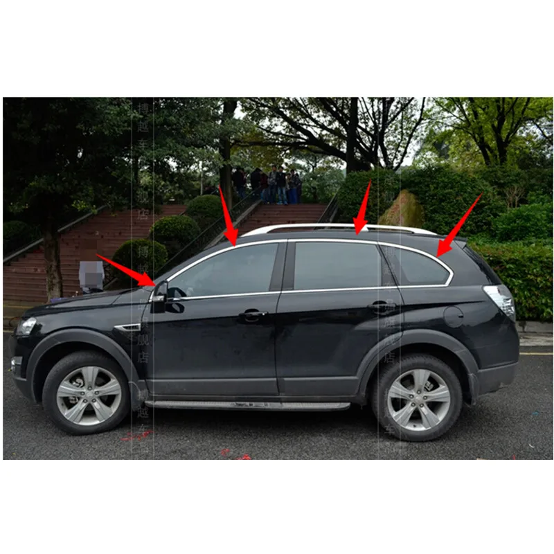 Высококачественные полосы из нержавеющей стали, отделка окна автомобиля, украшения, аксессуары для автомобиля, Стайлинг для 2011- Chevrolet CAPTIVA(6 шт