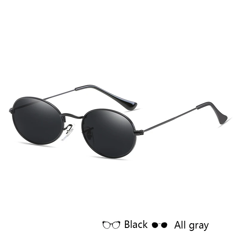 RICHPER Модные женские солнцезащитные очки металлические маленькие овальные солнцезащитные очки для женщин и девушек брендовые солнцезащитные очки для улицы Oculos De Sol - Цвет линз: a