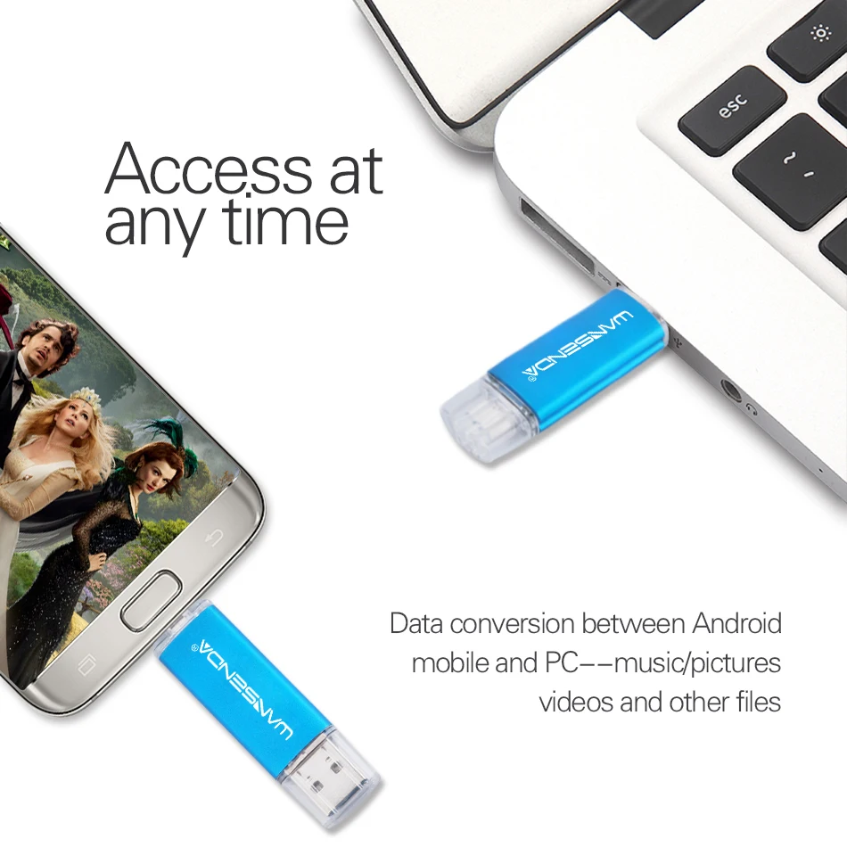 Высокоскоростной USB флеш накопитель WANSENDA Usb 3 0 OTG 128 ГБ Micro usb флешка 256 64 32 16 8 флэш