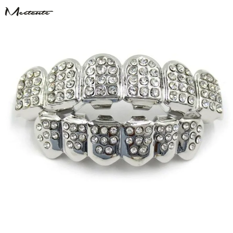 Meetcute, хип-хоп, на заказ, золотые зубы, с открытым лицом, золотые шапки, верх и низ, набор гриля, вечерние украшения, подарок