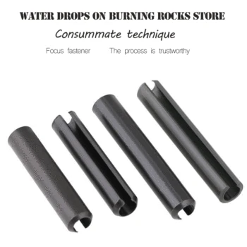 

Free shipping GB879 manganese steel elastic cylindrical pin 65mn black open elastic pin M3 M4 spring pin