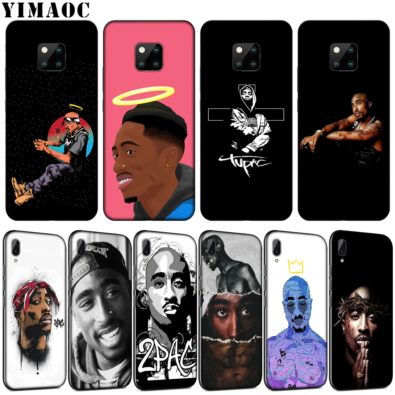 Мягкий силиконовый чехол для телефона YIMAOC 2pac tupac Crown 2 pac Rap Huawei Mate 30 20 10 Pro Lite Nova 5I 4 3i 3