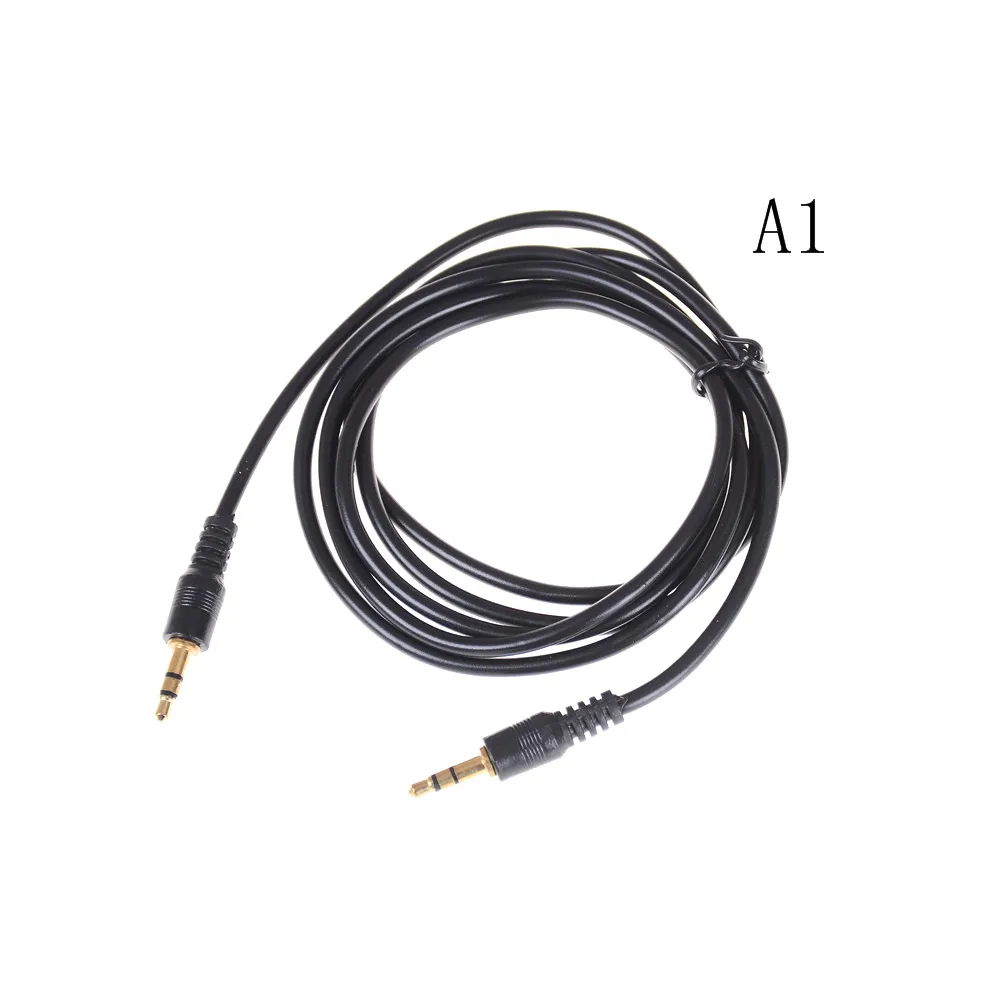 Черный 1,5/3/5 м 3,5 мм штекер 3,5 мм Jack Male AUX аудио стерео кабель наушников вспомогательный шнур для наушников автомобиля Динамик - Цвет: A1