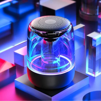 

HANTOPER Colorful LED Lights Bluetooth Speaker HIFI Stereo Wireless Portable with Mic Hands Free Support TF USB Flash Subwoffer