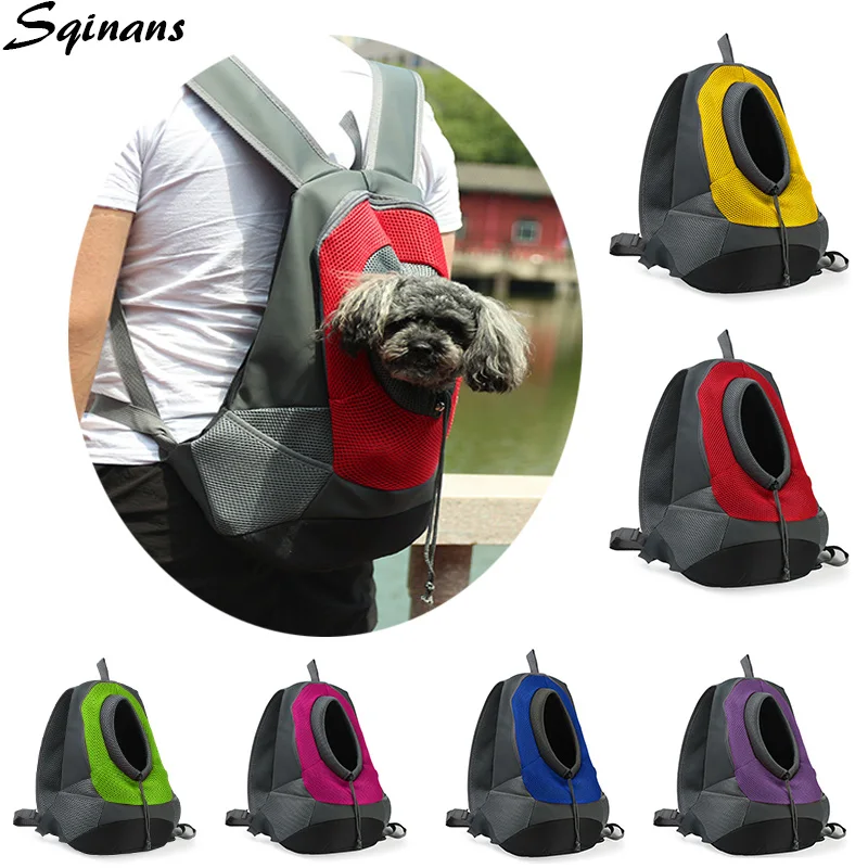 Sqinans рюкзак для питомцев, переноска, дышащий, Оксфорд, сетка, для улицы, дорожные сумки, портативный, для кошек, держатель, рюкзак, двойное плечо
