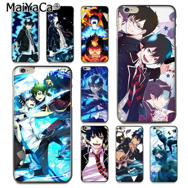 MaiYaCa Blue Exorcist резина для iPhone 4S 5C 5S 6S 7 8 Plus X XR XS MAX Samsung черный мягкий чехол телефона