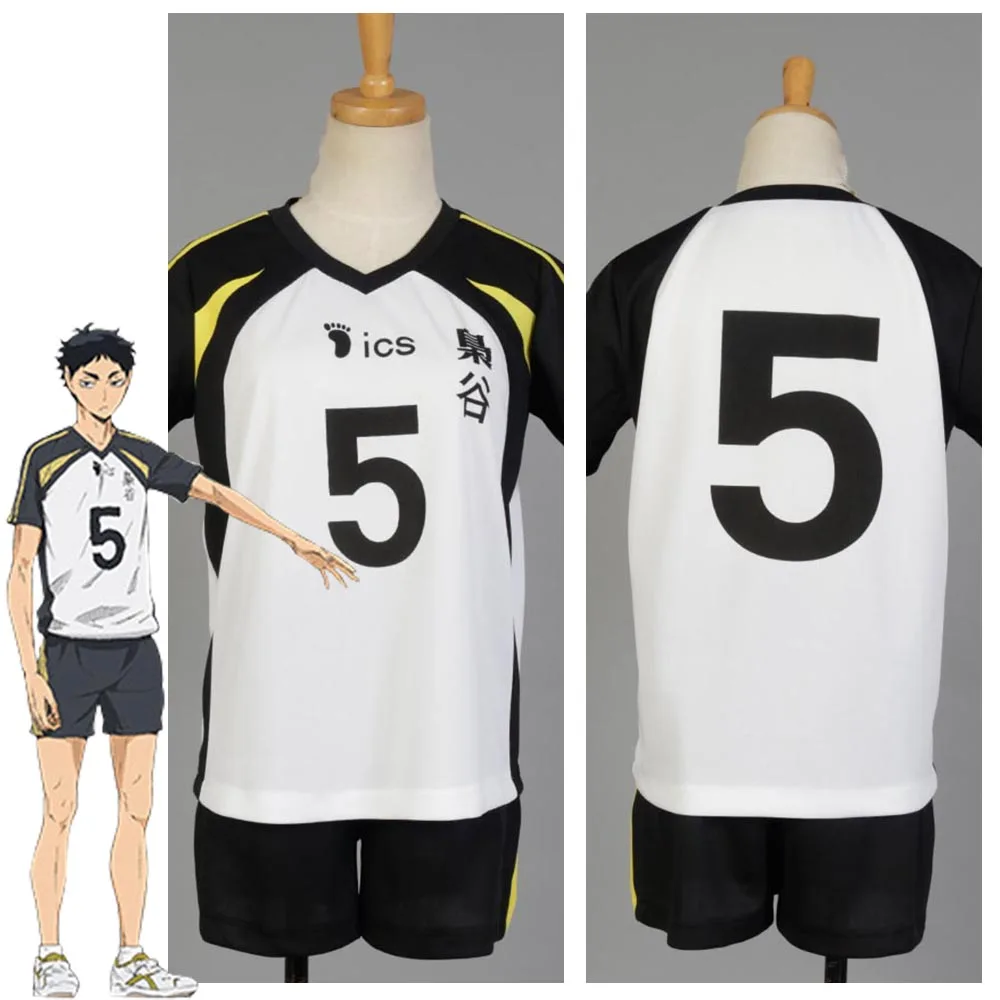 Fukurodani Academy Униформа Akaashi Keiji Koutarou команда Haikyuu Cosplay Костюм волейбол Джерси Спортивная одежда форма № 5