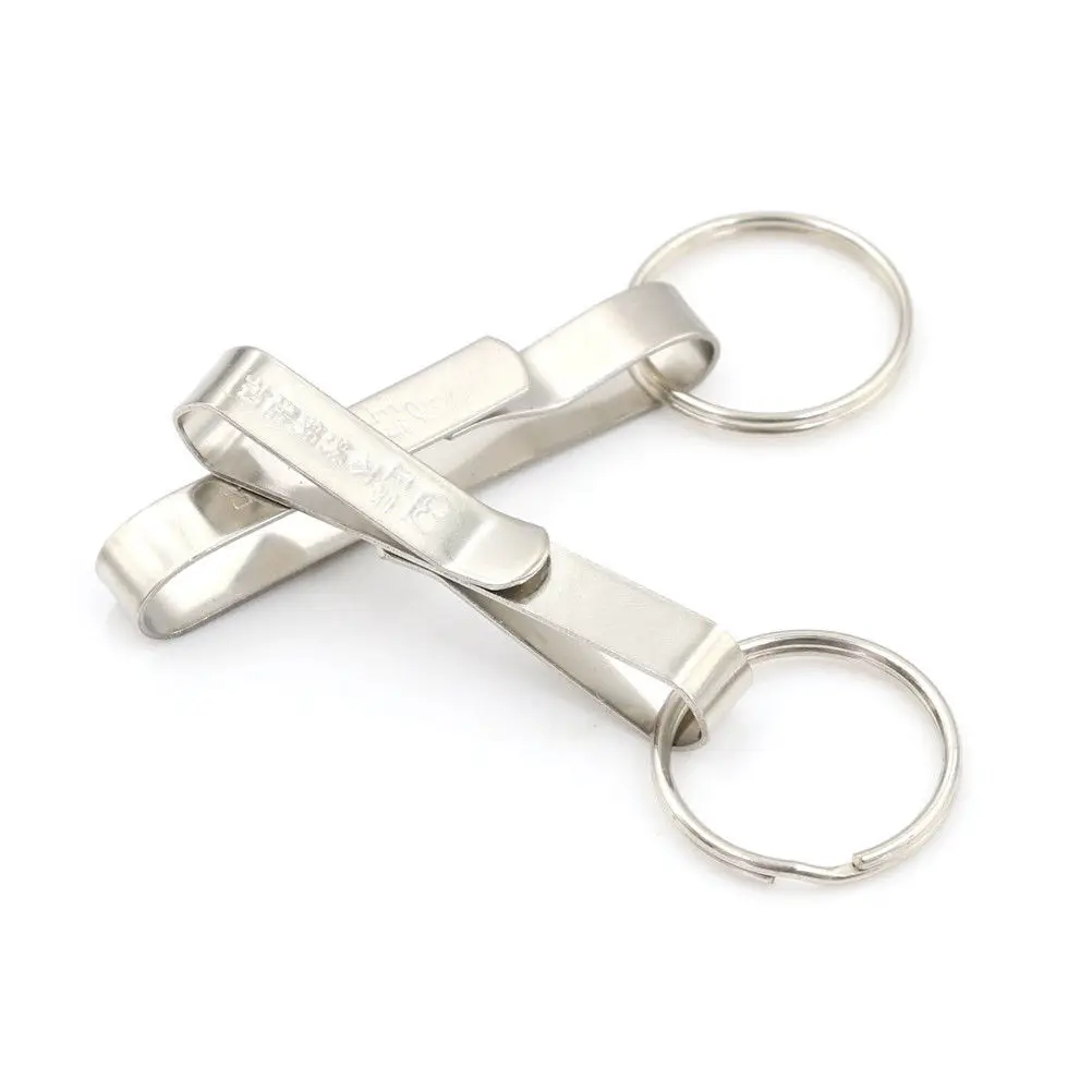 Stainless Steel Detachable Keychain Waist Belt Clip Anti-lost Buckle Hanging Key Ring Holder