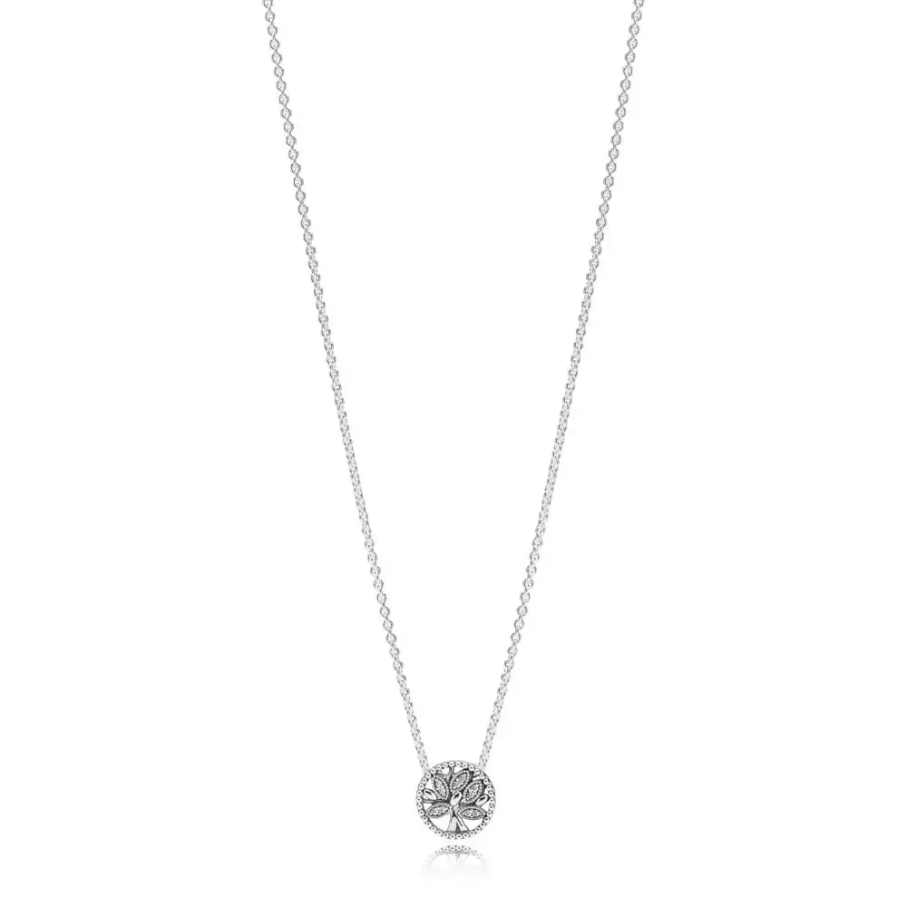 

2019 Mother Day Authentic 925 Sterling Silver Original Pandora Tree of Life Necklace For Women Bead Charm Gift DIY Jewelry