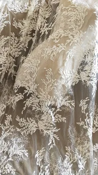 

Gorgeous Beaded Lace Fabric Retro Floral Lace New Design Lace fabric For Wedding Dress Fashion Dress High Quality
