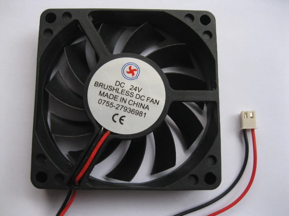 

10 pcs Brushless DC Cooling Fan 11 Blade 24V 7015s 70x70x15mm 2 Wires