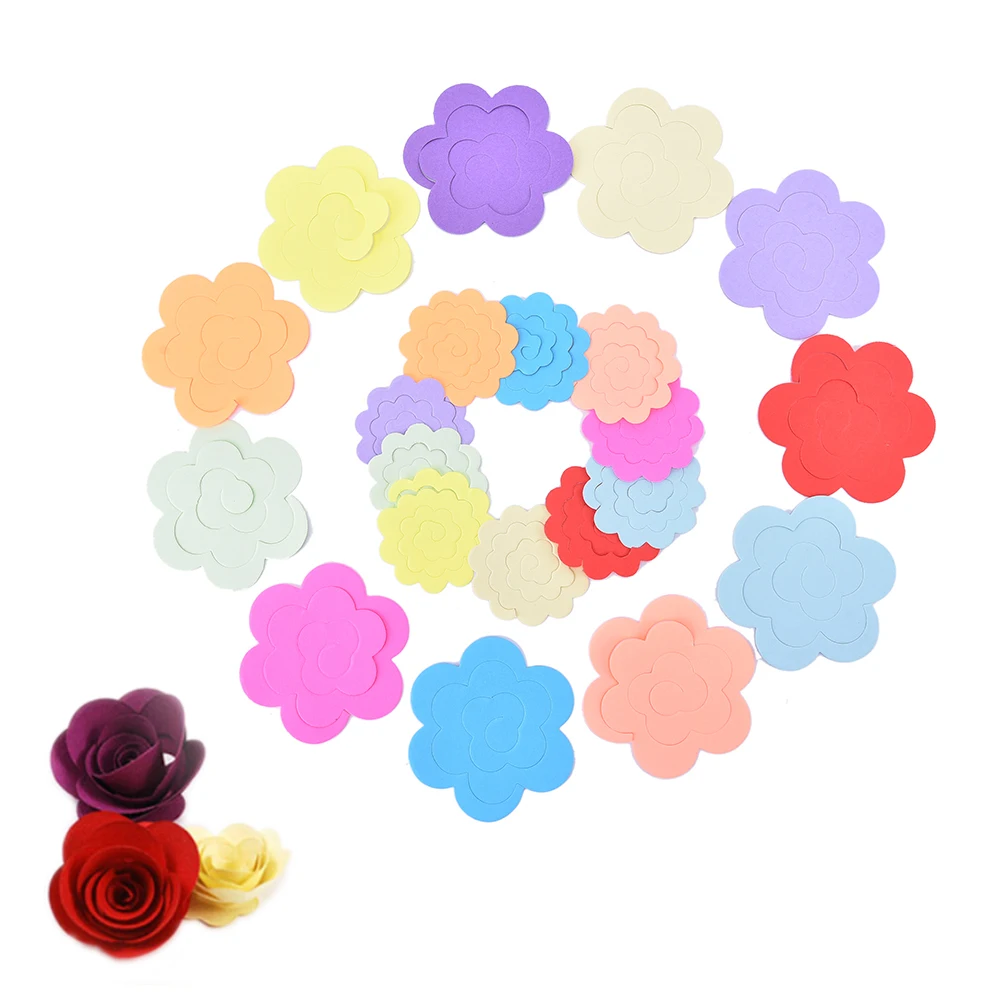 22pcs/lot Rose Flowers Paper Diy Handmade Material Paper Quilling Accessories Multicolor Paper Material Wholesale