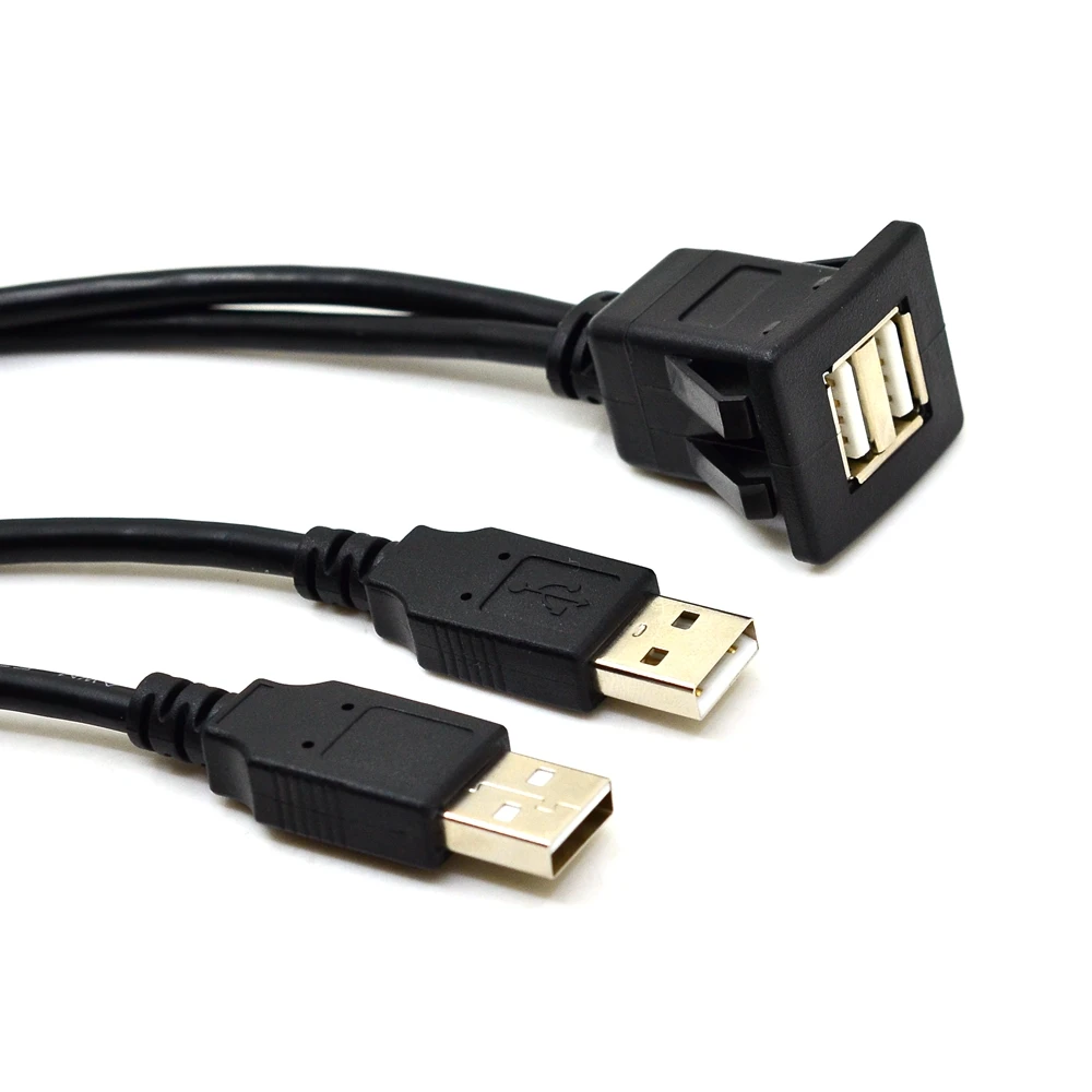 1 м двойной квадратный удлинитель с разъемом USB 2 0 папа-мама Удлинительный кабель