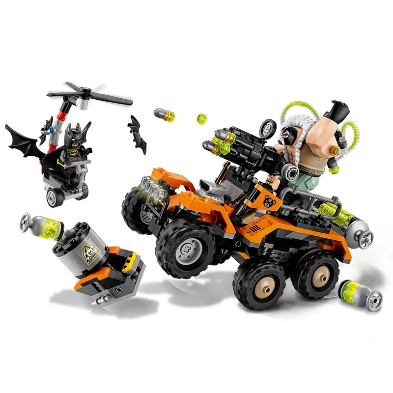 

Batman Hero Bane Toxic Truck Attack Building Blocks Bricks Set Movie Model Kids Toys Marvel Compatible Legoings 70914