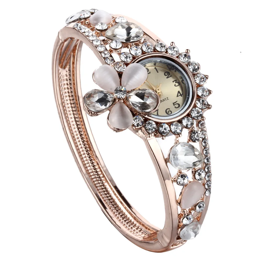 Ladies bangle watches bracelet necklace earrings