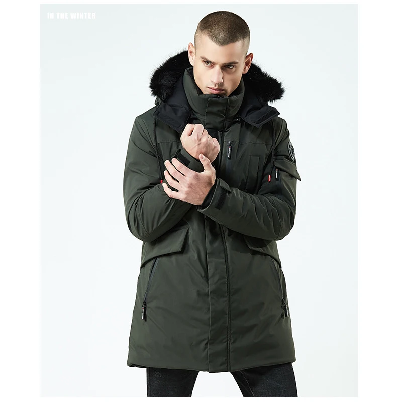 Moda inverno parkas men-30 graus nova jaqueta