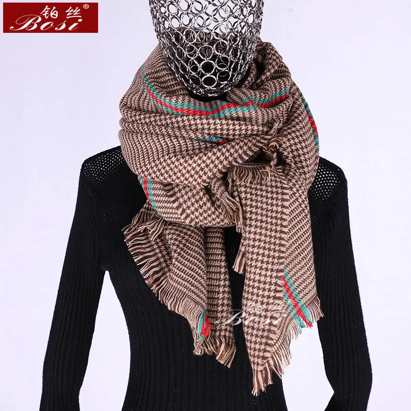 

cotton scarf stripe print thick luxury brand winter woman bandana designer hijab large shawls and wraps long stoles accessorie