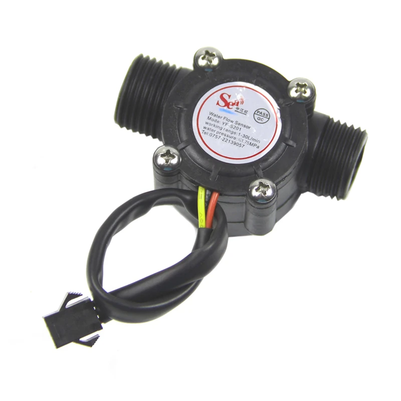 

Water flow sensor flowmeter Hall flow sensor Water control 1-30L/min 2.0MPa NEW