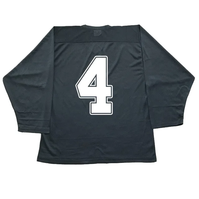 100% polyester black ice hockey jersey hockey training with a number(pls leave note for number you want, if not, we’ll print 00)