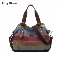 2015 Toile sacs à main top qualité femmes sacs à bandoulière designer totes épaule casual sac messenger sac couleur bloc grand totes