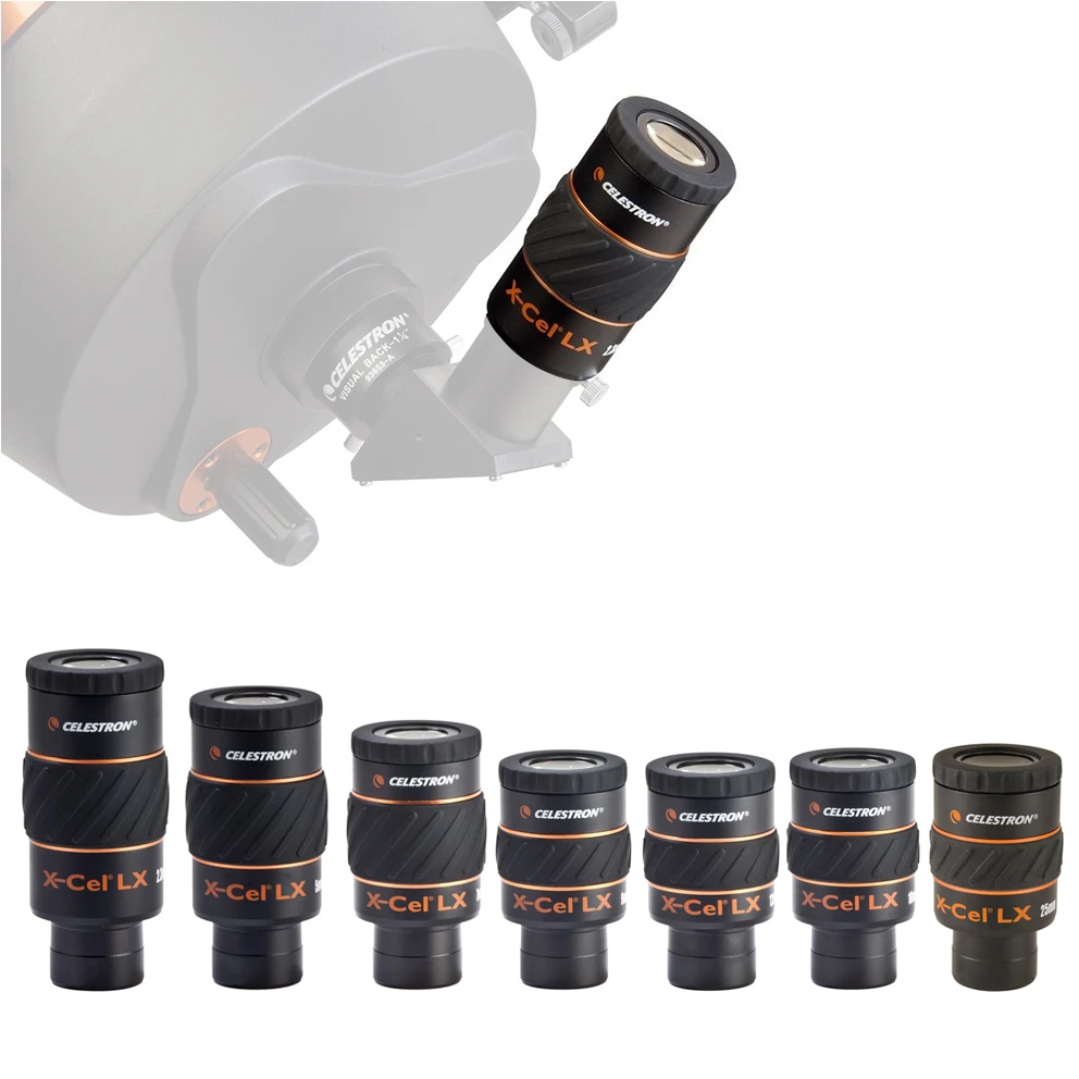 Фото Celestron X-CEL LX окуляры 60 градусов широкоугольный телескопы окуляра аксессуары 2,3 мм, 5 мм, 7 мм, 9 мм, 12 мм, 18 мм, 25 мм №1