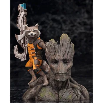 

Groot with Rocket Raccoon Decoration Car Ornaments Interior Dashboard Decoration car accessories Birthday Gift Home Decor
