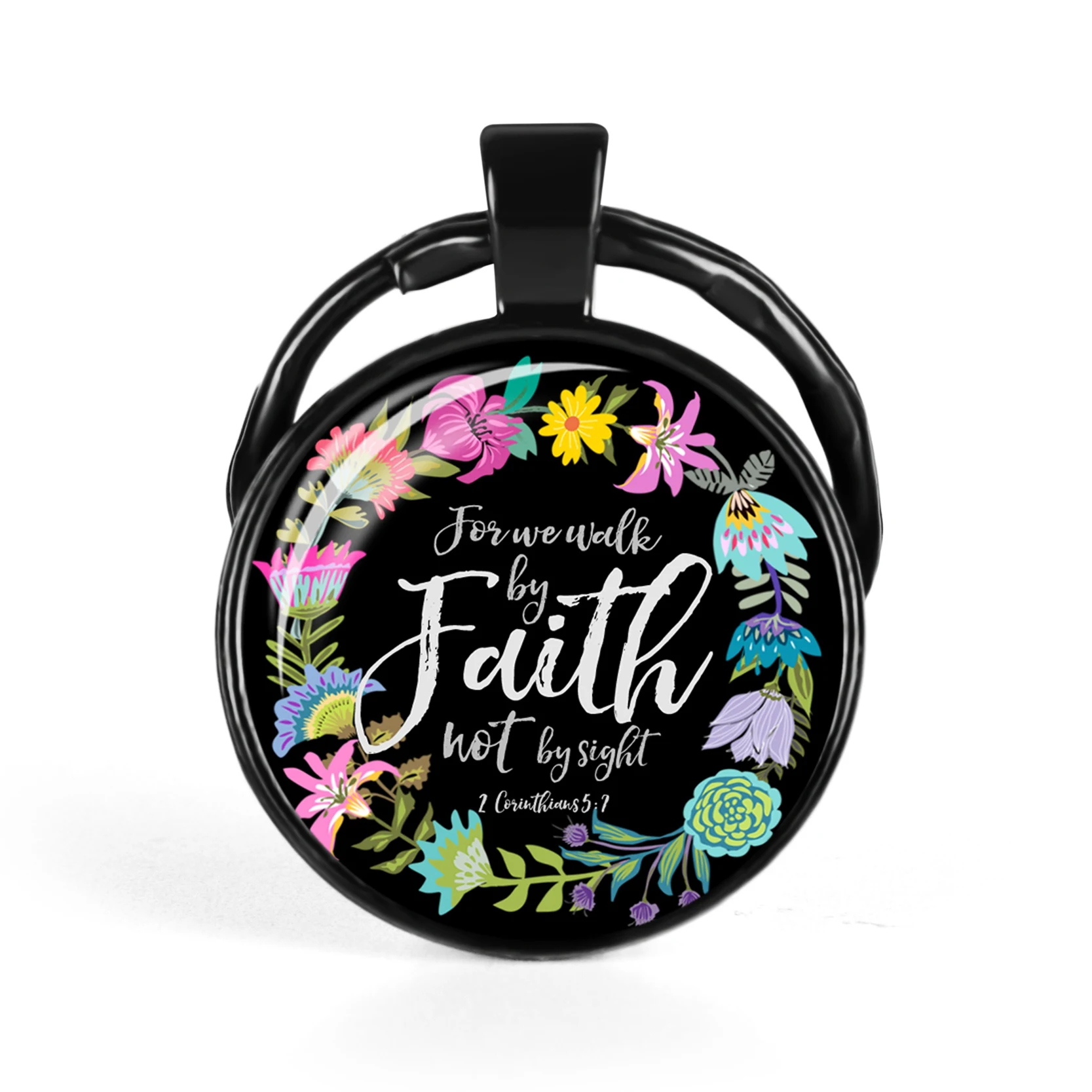 

Outside Kindness Bible Verse Psalm Quote Key Chain Glass Jewelry Christian Pendant Keyring Keychain Gift For Men Women Gift