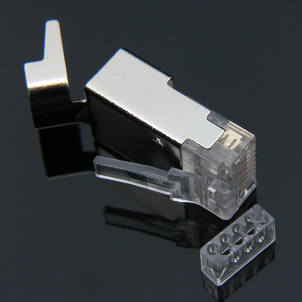 Разъем xintylink rj45 ethernet кабель штекер cat7 cat6a металлическая экранированная 50U cat 7 8P8C stp