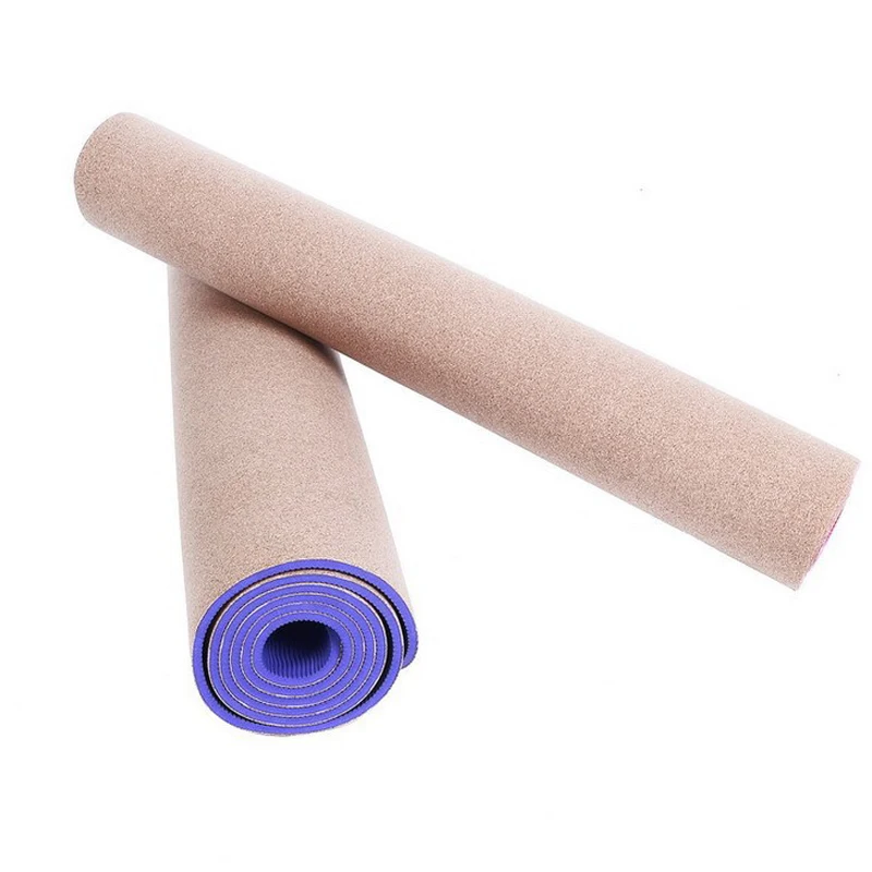 Нескользящий Коврик для йоги из ТПЭ и пробки 6 мм|yoga mat|cork yoga matexercise pad |
