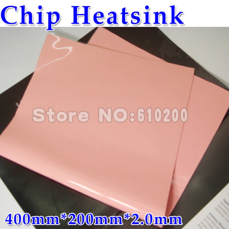 

400*200*2.0mm Pink Silicone Thermal Pad Cooling pads for CPU GPU VGA Chip Heatsink High thermal conductivity 3.8w/m.K