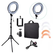 RL-12 180 шт. Лампы 14 ”СВЕТОДИОДНЫХ Камеры Кольцо Света 5500 К Открытый Видео Фотографии Освещения Комплект с 2 М Штатив Стенд