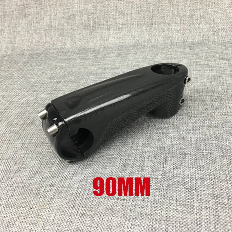 90mm black Углеродное волокно 3k легкий велосипед руля MTB дорожный велосипед Детали руля велосипеда - Цвет: 90mm black