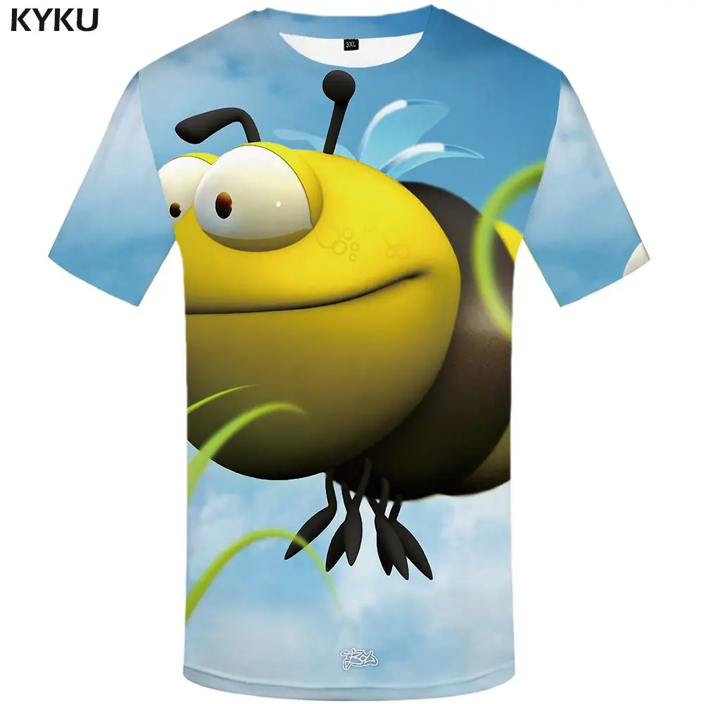 KYKU Tiger Футболка мужская 3d футболка Забавные футболки черная футболка в стиле панк-рок одежда Аниме король готика мужская одежда s - Цвет: 3d t shirt 05