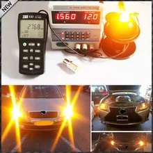2 pces nenhum resistor precisa amarelo âmbar 35-emissor 3535 led 7440 t20 lâmpadas led para luzes de sinal de volta dianteiro ou traseiro (sem flash hiper)