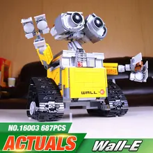 Lo nuevo Lepin 16003 687 unids dea BlocksBringuedos Robot WALL E Kits de Construcción Ladrillos de Juguete Lindo Para Los Niños