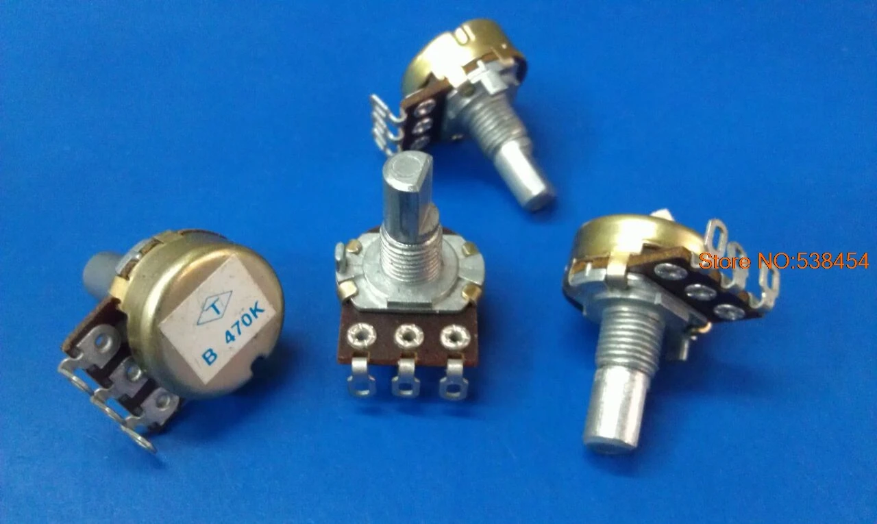 4pcs 16 single bit potentiometer switch b470k half axis potentiometer light switch