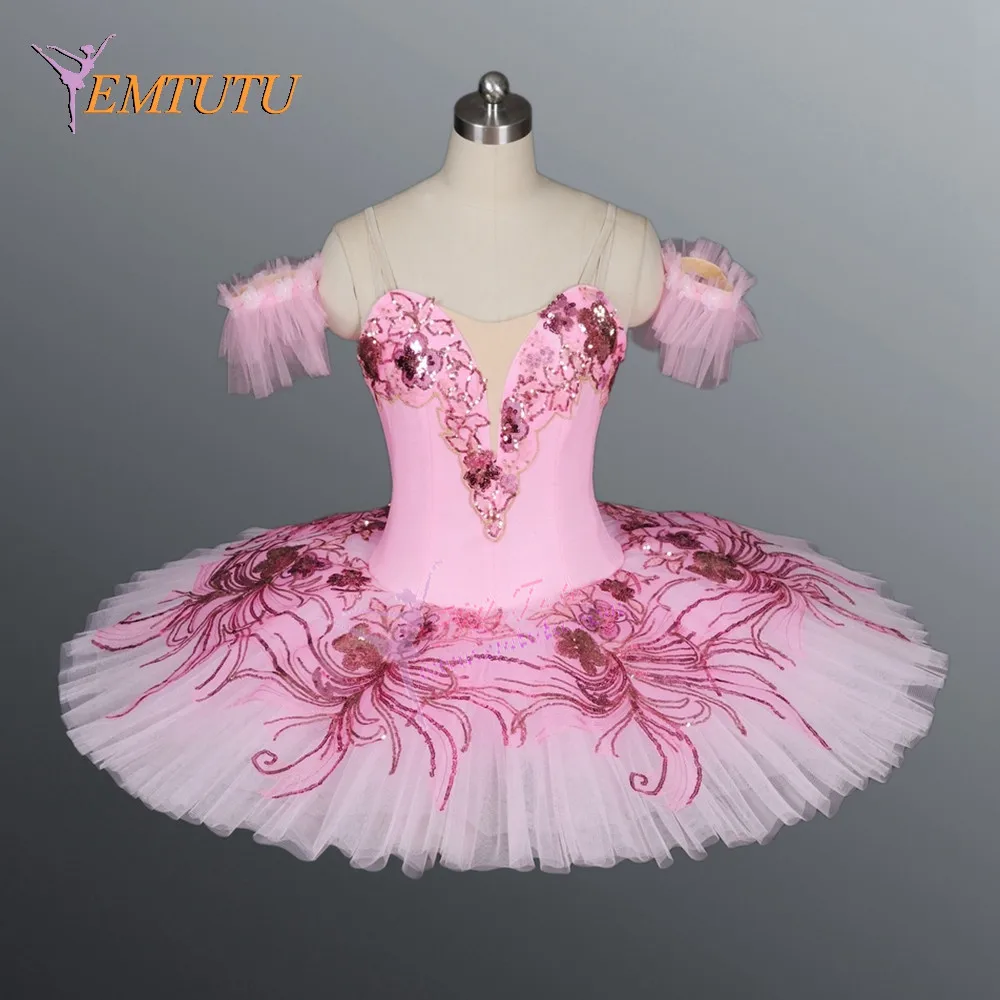 Профессиональная балетная пачка для взрослых, розовая, для женщин, Щелкунчик, марципан, тарелка, блинное балетное платье-пачка, балетный сценический костюм, EMTUTU