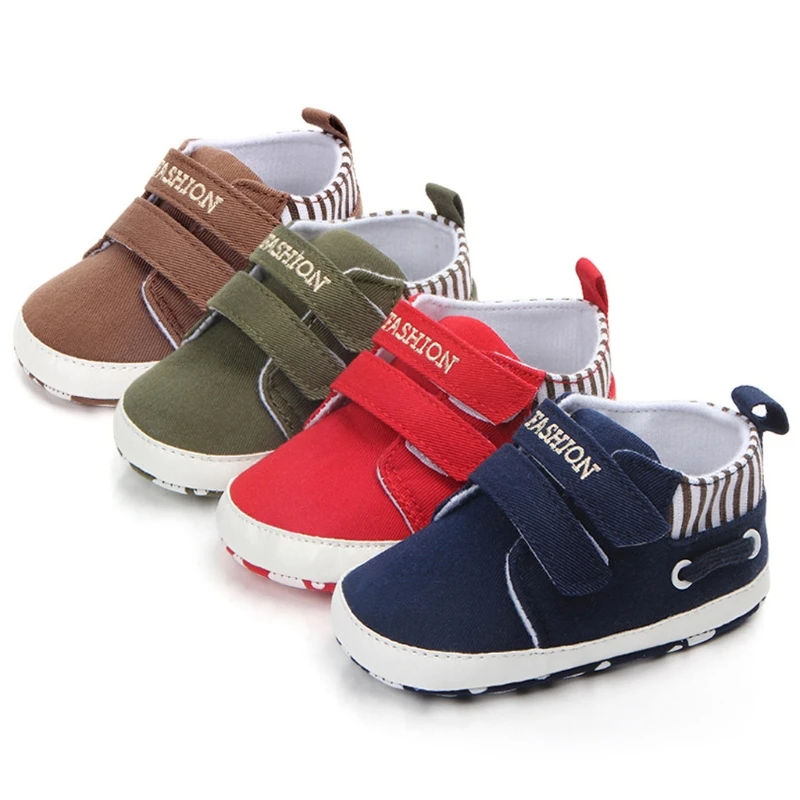 

Kid Shoes Baby Boy Girl Striped Canvas Sport Shoes Newborn Toddler Prewalker Sneakers Soft