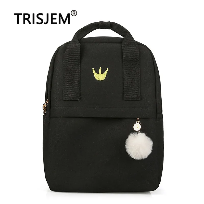 

Cute Cartoon Embroidery Canvas Female Backpack School Backpack for Teenage Girls Female Mochilas Feminina Mujer Red Travel Bags