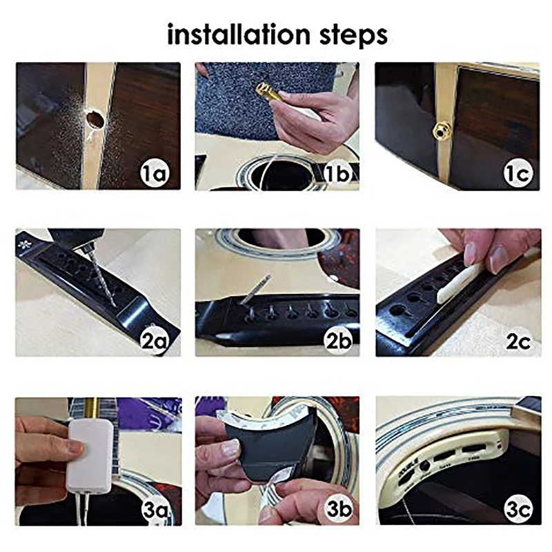 Акустическая гитара Soundhole Preamp Piezo 3 Band Pickup Eq с микрофоном