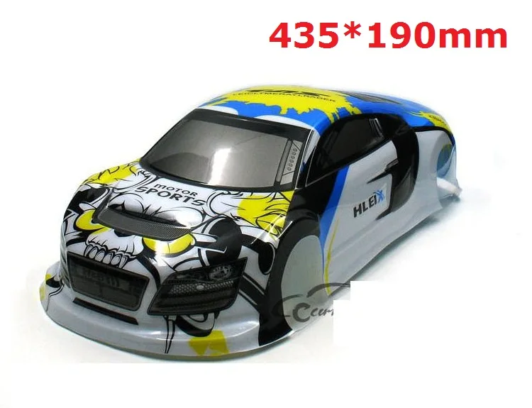 Ewellsold 1/10 RC запчасти для автомобилей 1/10 RC гоночный автомобиль на дороге Дрифт Окрашенный корпус из ПВХ несколько вариантов 94122 - Цвет: Прозрачный