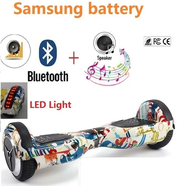 

6.5 inch self balancing scooter electric skateboard hoverboard bluetooth 2 wheel smart balance scooter electric skate oxboard