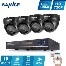 SANNCE 8CH CCTV Système de Caméra de Sécurité 720 P HDMI 8CH CCTV DVR 4 PCS 1.0MP IR Caméra de Sécurité 1200 TVL 8 canaux Kit de Surveillance