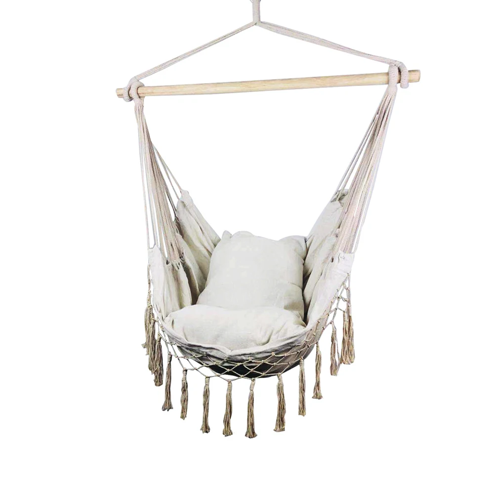 us 3665 45 offnordic style tassels hanging swing hommock lounge rocking  chair with cushions kids adults patio swing seat room garden furniture