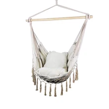 Nordic Style Tassels Hanging Swing Hommock Lounge Rocking Chair with Cushions Kids Adults Patio Swing Seat Room Garden Furniture Nordic Style Tassels Hanging Swing Hommock Lounge Rocking Chair with Cushions Kids Adults Patio Swing Seat Room Garden Furniture