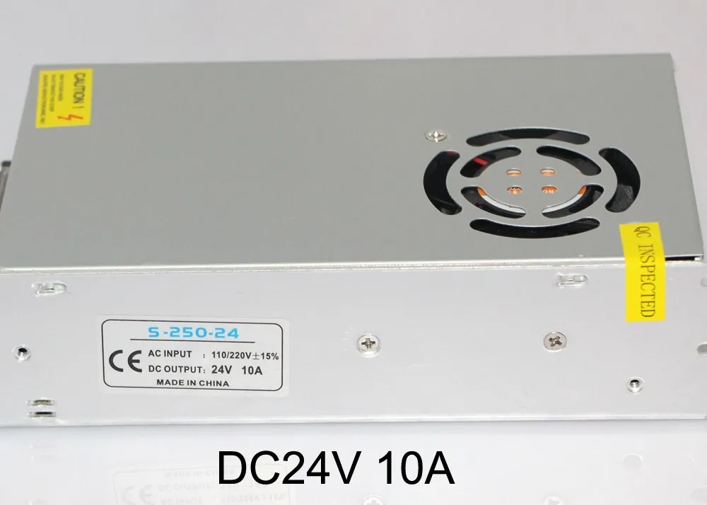 Питания со светодиодной полосой адаптер переменного тока 110 V 220 V DC/DC 12 V 24 V 1A 5A 10A 15A 20A 30A 40A 50A светодиодный Питание адаптер трансформатор - Цвет: DC24V 10A 240W