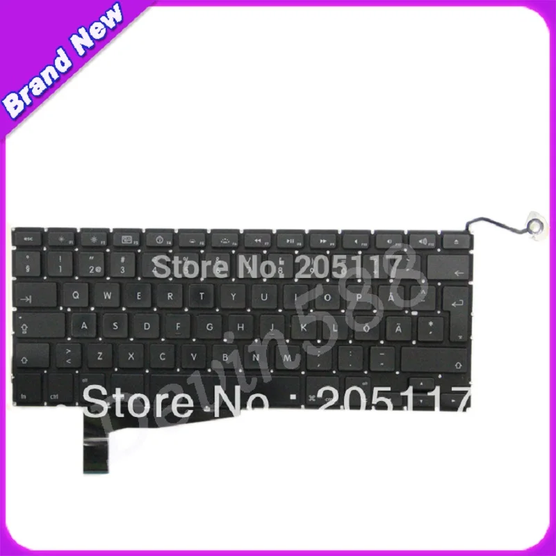 

LAPTOP SWISS KEYBOARD FOR Apple MacBook Pro Unibody 15" A1286 2008 KEYBOARD