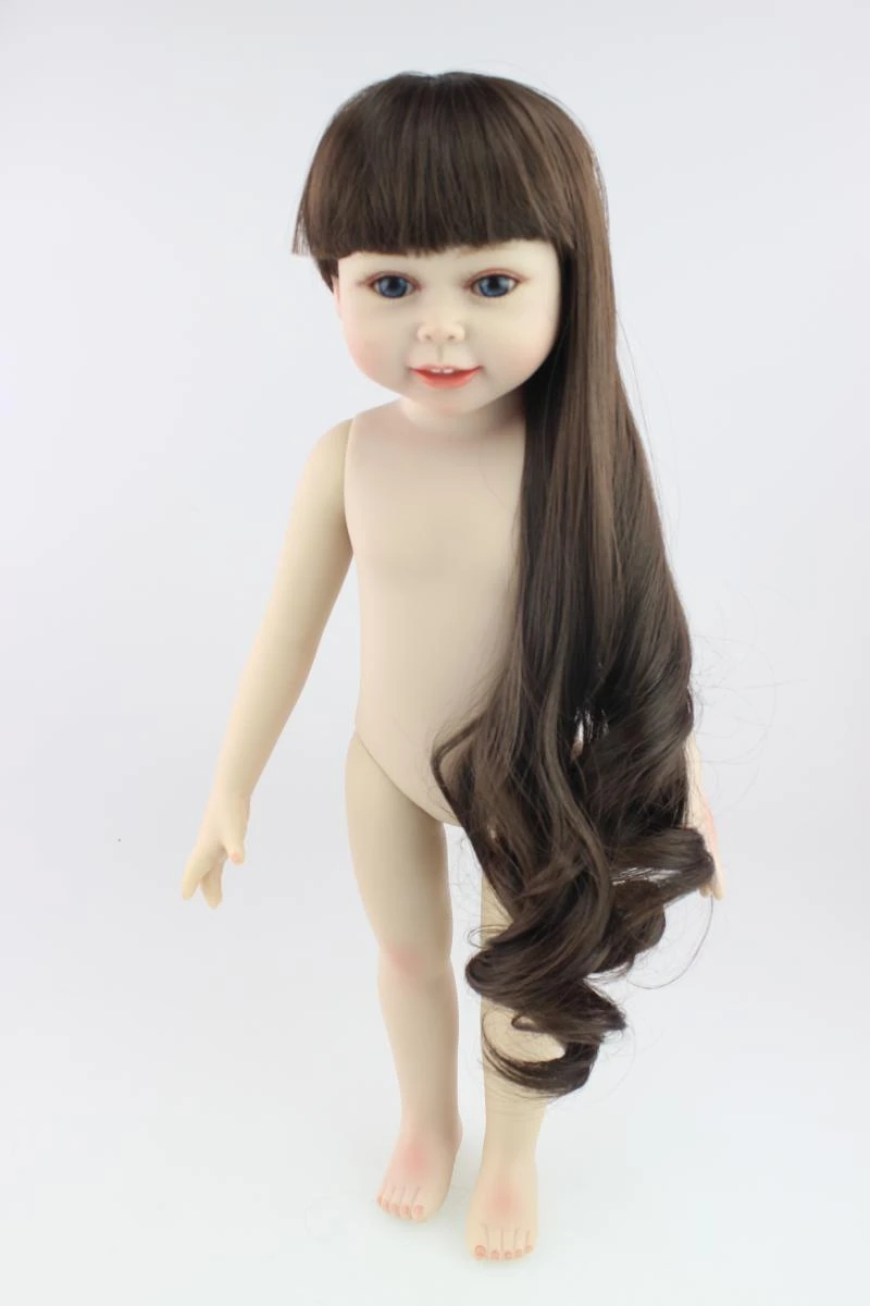 アメリカ人形ファッションビニール裸人形brinquedosリボーンヌードガール人形天使のように安全bonecasフルシリコーンのおもちゃ子 Dolls Aliexpress