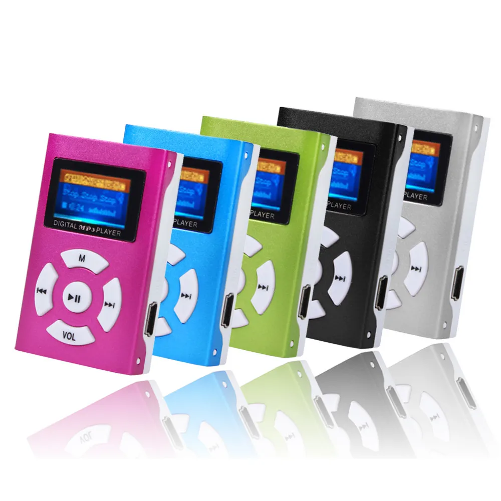New Top SALE fashion USB Mini MP3 Player LCD Screen Support 32GB Micro SD TF Card Slick stylish design Sport Compact 605#