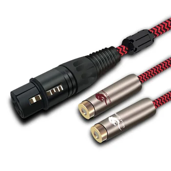 

HIFI Audio Cable 3 Pin XLR Female to Dual RCA Female for Speaker Mixing Console Amplifier OFC Shielded XLR to 2 RCA 1M 2M 3M